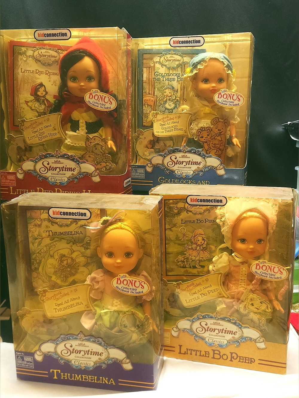 MGA Storytime Collection Classics Doll Set of 4 NIB - Red Riding Hood, Bo Peep +